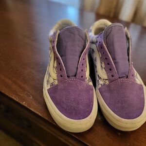 Vans Purple and Cream Women's Sneakers